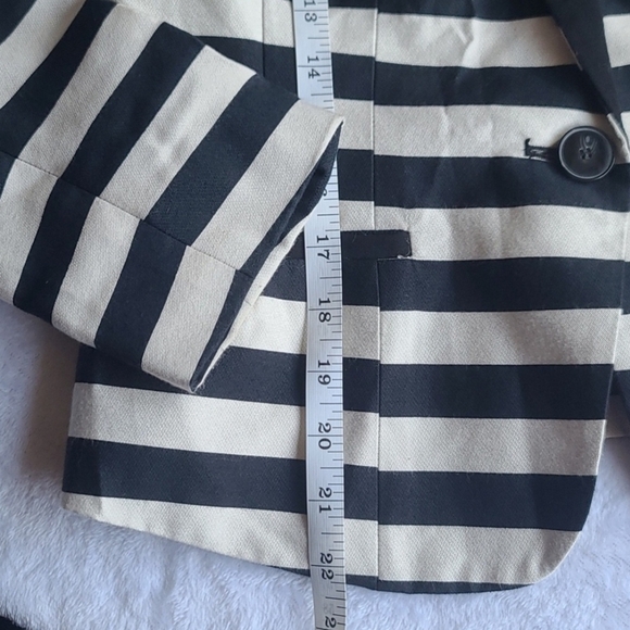 Worthington Navy and White Striped Blazer|Women's Size Small - Picture 4 of 6